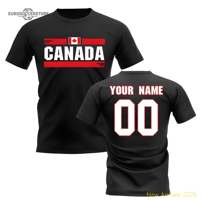 S,Canada Game Ready Personalised Canada Fan Football T-Shirt (Black)-World Cup Jersey Hub - 2026 National Football Kits Store