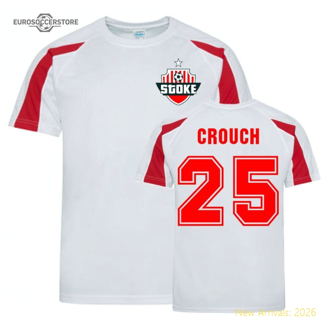 Stoke City Peter Crouch Stoke Sports Training Football Shirt (White)-World Cup Jersey Hub - 2026 National Football Kits Store