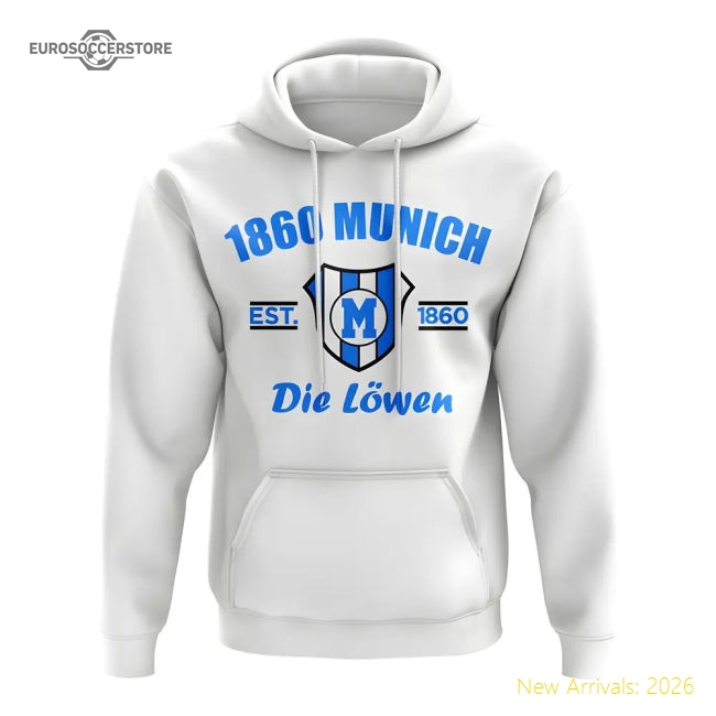 1860 Munich Football Hoody (White) For Diehard Football Fans-World Cup Jersey Hub - 2026 National Football Kits Store