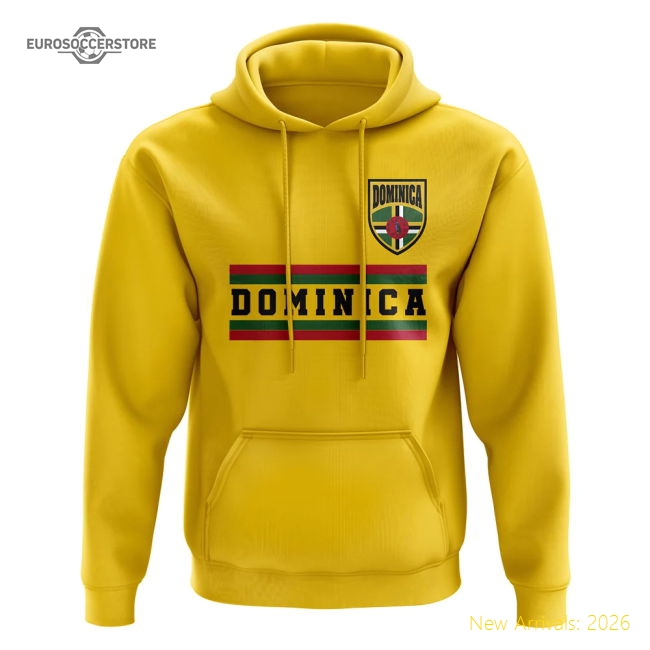 S,Dominica Dominica Core Football Country Hoody (Yellow)-World Cup Jersey Hub - 2026 National Football Kits Store