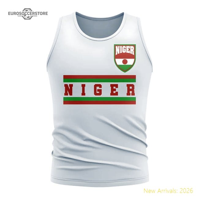 S,Niger Niger Core Football Country Sleeveless Tee (White)-World Cup Jersey Hub - 2026 National Football Kits Store