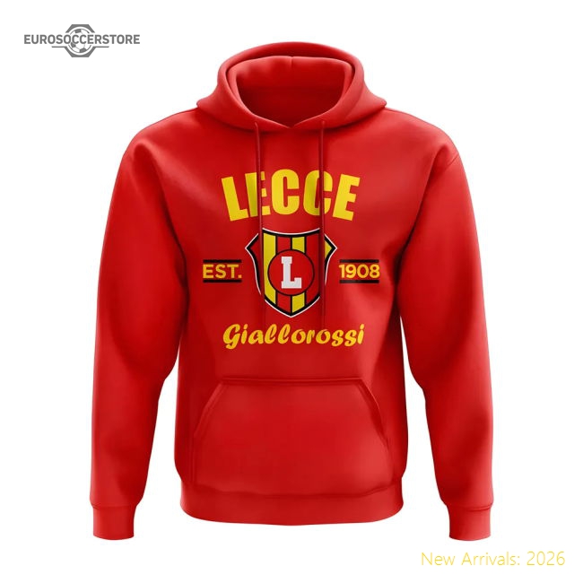 Lecce Lecce Established Football Hoody (Red) For Diehard Football Fans-World Cup Jersey Hub - 2026 National Football Kits Store
