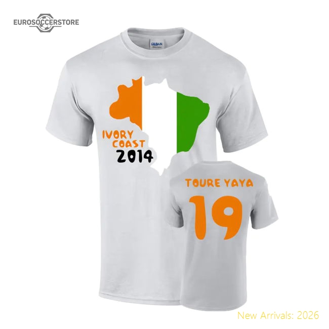 S,Ivory Coast Ivory Coast 2014 Country Flag T-Shirt (Toure Yaya 19)-Soccer Shirts Store: 2026 World Cup Kits