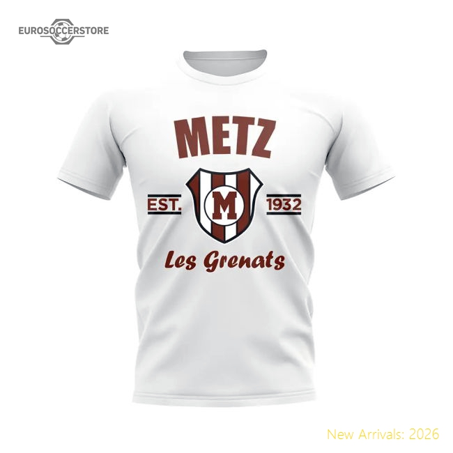 Metz Metz Established Football Football T-Shirt (White)-World Cup Jersey Hub - 2026 National Football Kits Store
