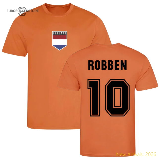 Holland Robben Holland Training Football Jersey Orange-Soccer Shirts Store: 2026 World Cup Kits
