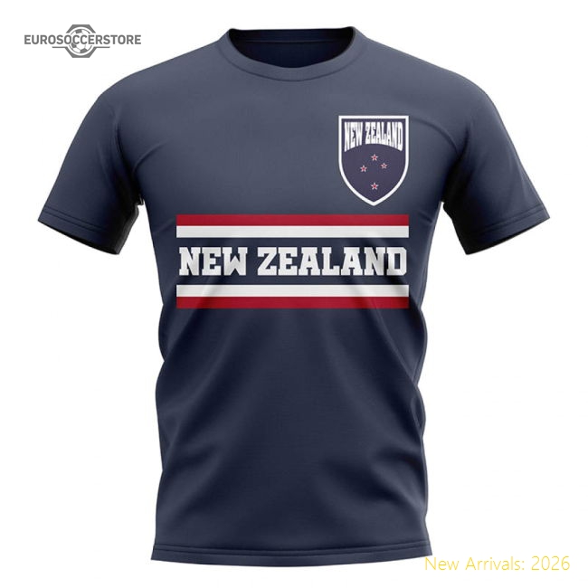 Nepal New Zealand Core Football Country Casual T-Shirt Navy-World Cup Jersey Hub - 2026 National Football Kits Store