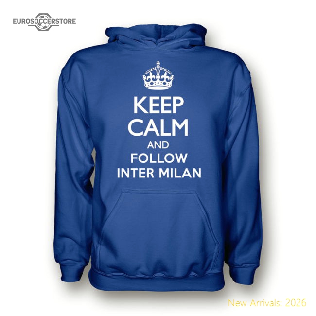 Inter Milan Keep Calm And Follow Inter Milan Hoody (Blue)-World Cup Jersey Hub - 2026 National Football Kits Store