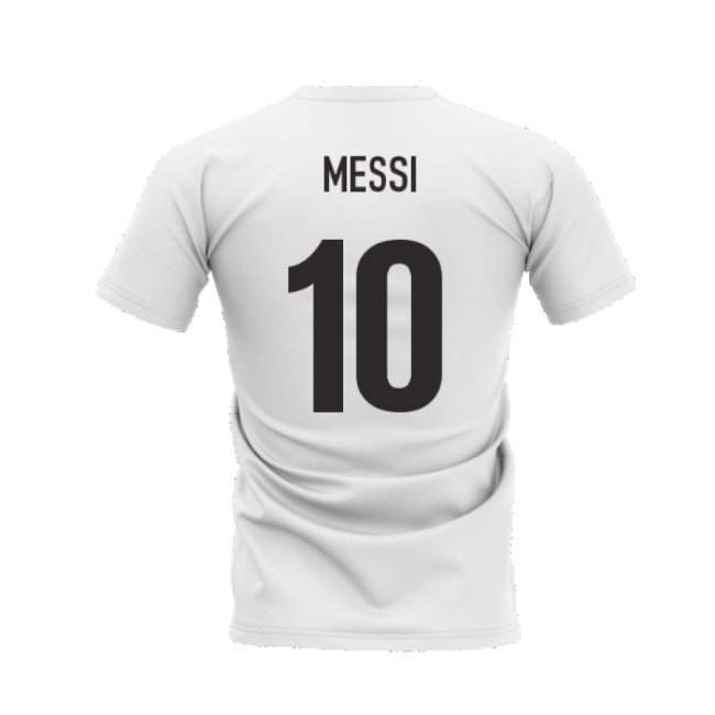 S,Argentina Tournament Lionel Messi Legend T-Shirt (White) (Messi 10)-World Cup Jersey Hub - 2026 National Football Kits Store