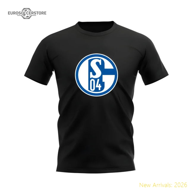 Schalke 04 Schalke Badge Football T-Shirt (Black) For Diehard Football F-World Cup Jersey Hub - 2026 National Football Kits Store