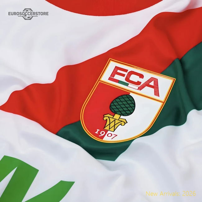 Fc Augsburg 2025-2026 Home Uniform Football Jersey (Kids)-World Cup Jersey Hub - 2026 National Football Kits Store