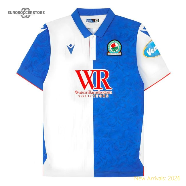Club Teams,Blackburn 2024-2025 Blackburn Home Shirt (Your Name)-Soccer Shirts Store: 2026 World Cup Kits