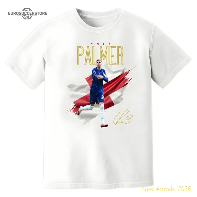 Club Teams,Chelsea Cole Palmer Chelsea Celebration T-Shirt (White)-World Cup Jersey Hub - 2026 National Football Kits Store