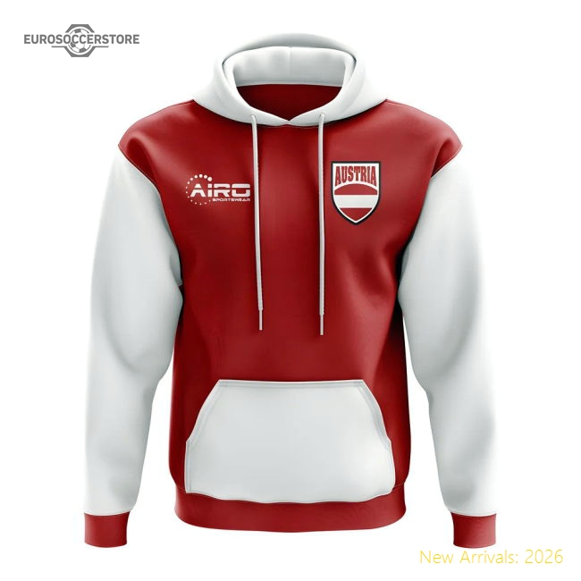 Austria Austria Concept Country Football Hoody Red-Soccer Shirts Store: 2026 World Cup Kits