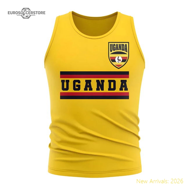 S,Uganda Uganda Core Football Country Sleeveless Tee (Yellow)-World Cup Jersey Hub - 2026 National Football Kits Store