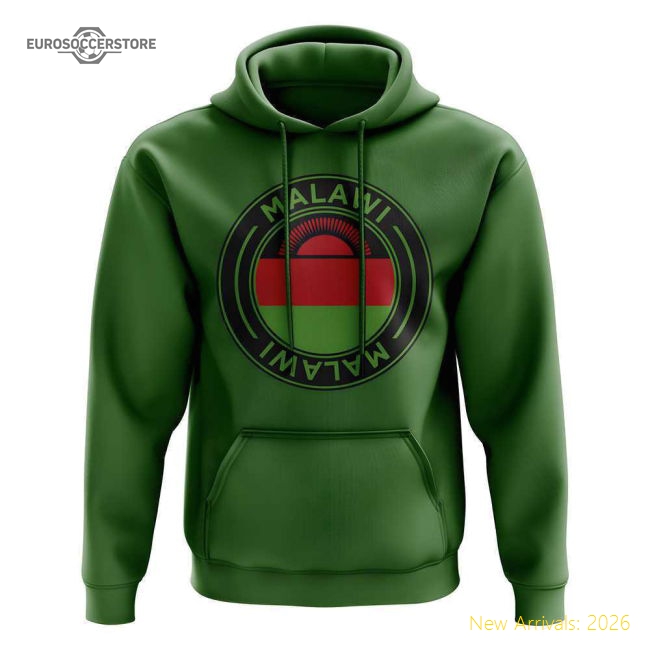S,Malawi Competition Ready Malawi Football Badge Hoodie (Green)-Soccer Shirts Store: 2026 World Cup Kits
