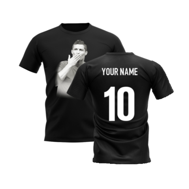 Man Utd Cristiano Ronaldo Legend (Your Name) T-Shirt (Black)-Soccer Shirts Store: 2026 World Cup Kits