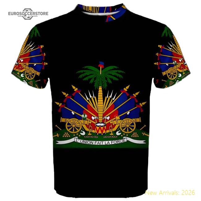 S,Haiti Haiti Coat Of Arms Sublimated Sports Match Shirt-World Cup Jersey Hub - 2026 National Football Kits Store