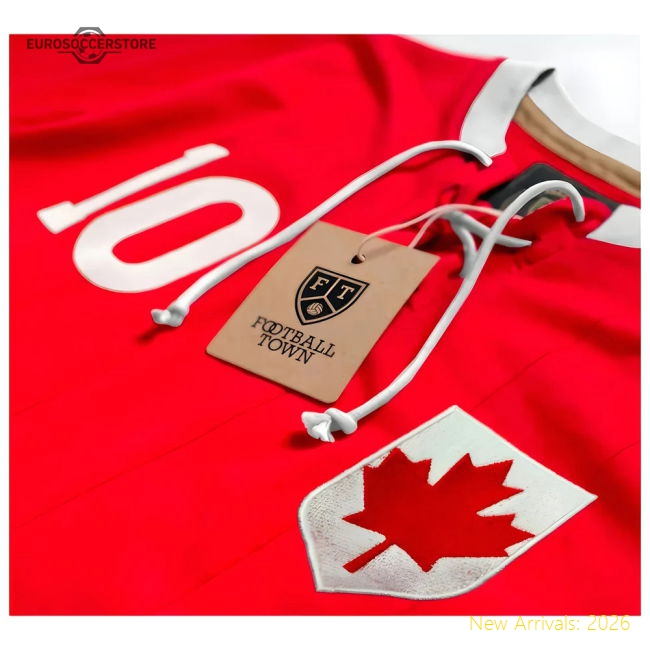 S,Canada Tournament Canada Retro Shirt With Laces The Red Leaf-World Cup Jersey Hub - 2026 National Football Kits Store