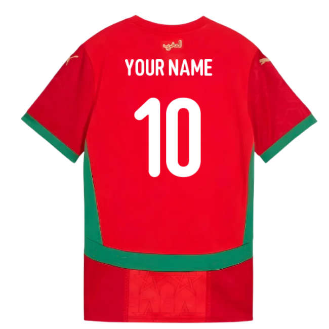 S,Morocco Women 2024-2025 Morocco Home Shirt (Womens) (Your Name)-World Cup Jersey Hub - 2026 National Football Kits Store