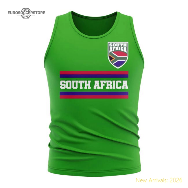 S,South Africa South Africa Core Football Country Sleeveless Tee (Green)-World Cup Jersey Hub - 2026 National Football Kits Store