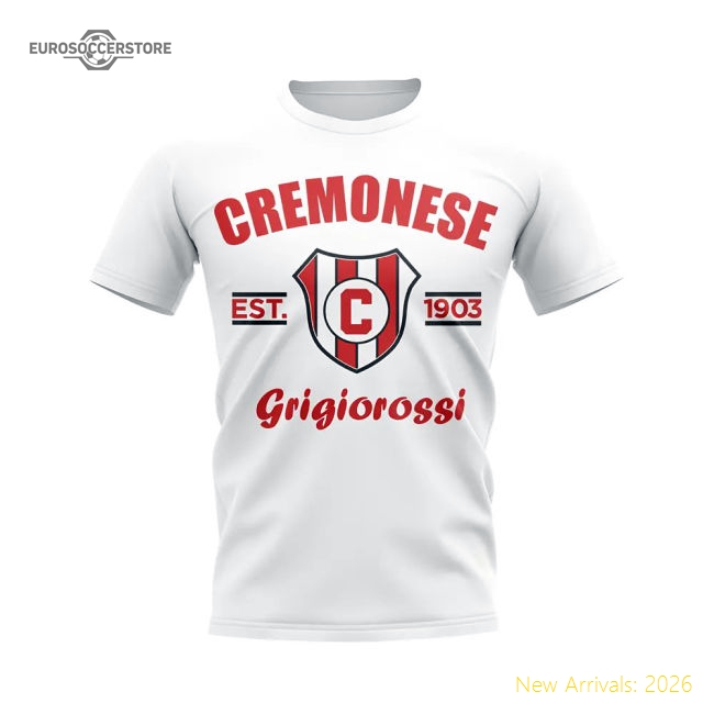 Cremonese Cremonese Established Football T-Shirt (White)-World Cup Jersey Hub - 2026 National Football Kits Store