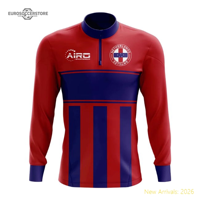 S,Netherlands Antilles Netherlands Antilles Concept Football Half Zip...-World Cup Jersey Hub - 2026 National Football Kits Store