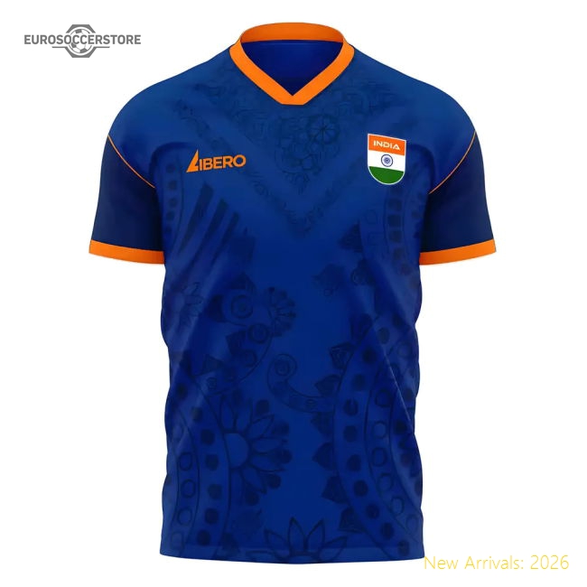 India 2025-2026 Home Uniform India Concept Football Kit Libero-Soccer Shirts Store: 2026 World Cup Kits