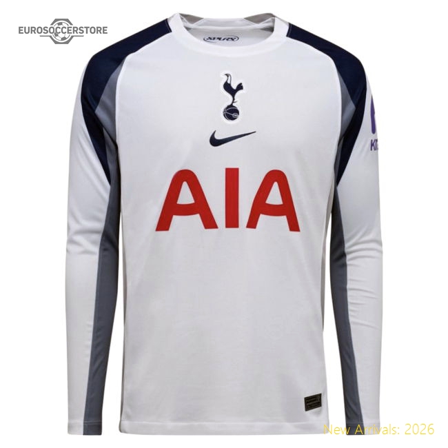 Tottenham 2025-2026 Home Uniform Long Sleeve Tottenham (Your Name) Mat...-World Cup Jersey Hub - 2026 National Football Kits Store