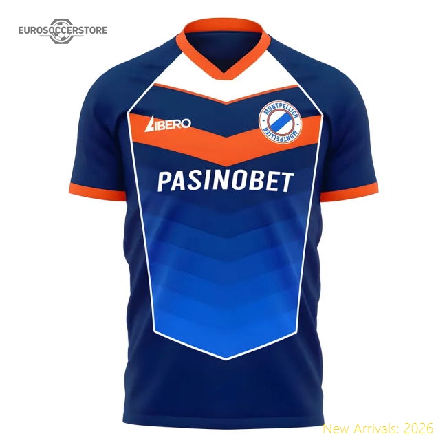 Montpellier 2025-2026 Home Kit Montpellier Concept Football Kit Match ...-World Cup Jersey Hub - 2026 National Football Kits Store