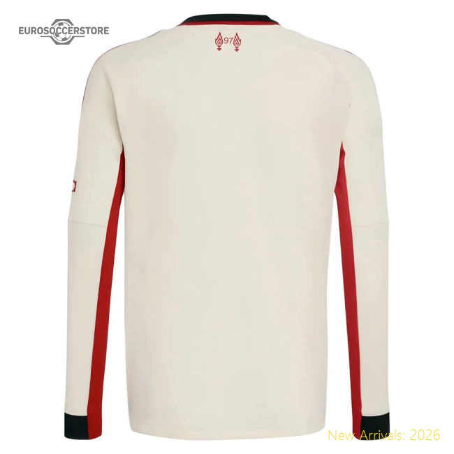 Club Teams,Liverpool 2025-2026 Liverpool Away Kit Long Sleeve Shirt...-World Cup Jersey Hub - 2026 National Football Kits Store