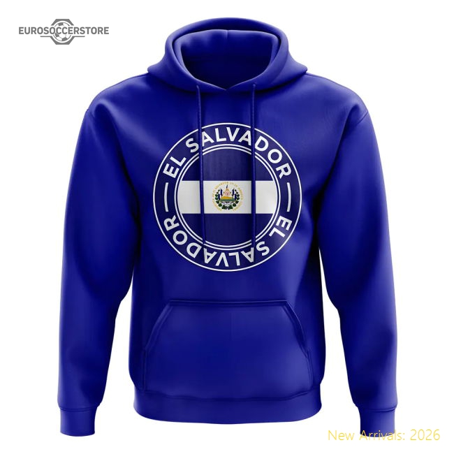 S,El Salvador El Salvador Football Badge Hoodie (Royal)-World Cup Jersey Hub - 2026 National Football Kits Store