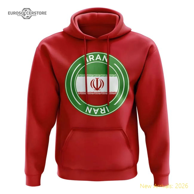 Iran Iran Football Badge Hoodie Red-World Cup Jersey Hub - 2026 National Football Kits Store