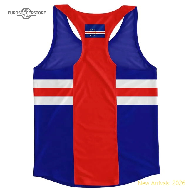 S,Cape Verde Tournament Cape Verde Flag Running Vest Perfect For Cheerin-World Cup Jersey Hub - 2026 National Football Kits Store