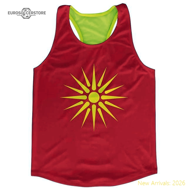 Macedonia Macedonia Flag Running Vest-Soccer Shirts Store: 2026 World Cup Kits