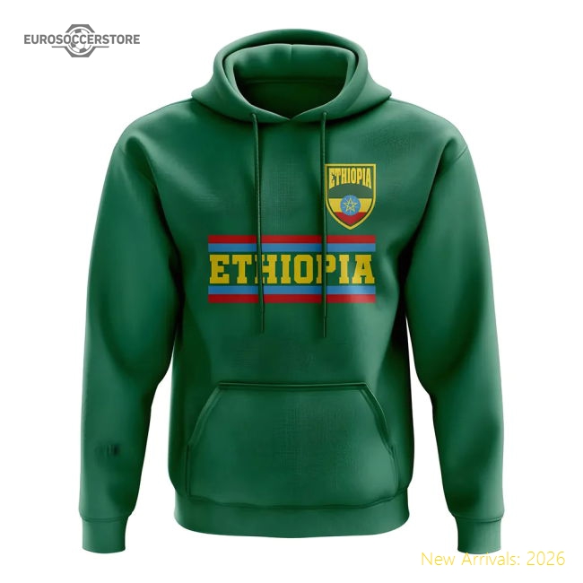 S,Ethiopia Ethiopia Core Football Country Hoody (Green)-World Cup Jersey Hub - 2026 National Football Kits Store