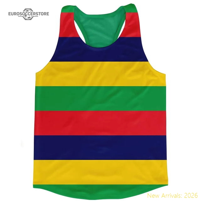S,Mauritius Match Day Mauritius Flag Running Vest Perfect For Cheering O-World Cup Jersey Hub - 2026 National Football Kits Store