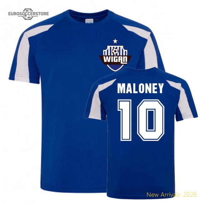 Wigan Shaun Maloney Wigan Sports Training Football Top (Blue)-World Cup Jersey Hub - 2026 National Football Kits Store