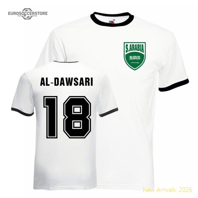 Saudi Arabia Graphic Fan Tee White-Black-Soccer Shirts Store: 2026 World Cup Kits