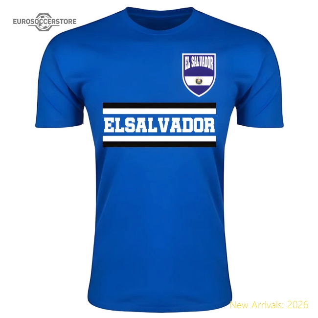 S,El Salvador El Salvador Core Football Country T-Shirt (Blue)-World Cup Jersey Hub - 2026 National Football Kits Store