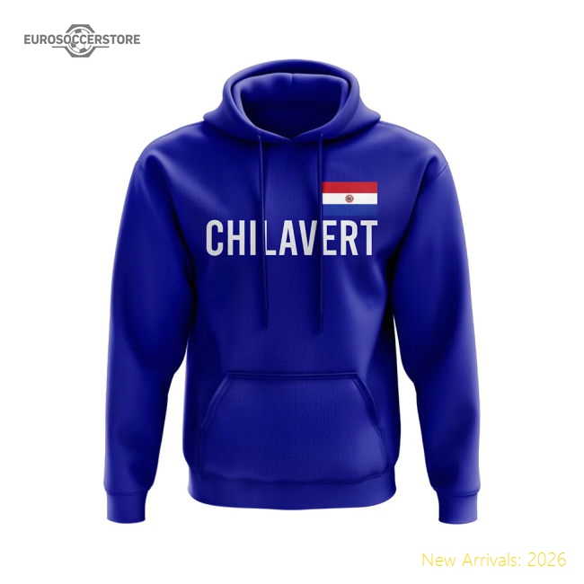 S,Paraguay Jose Luis Chilavert Paraguay Name Hoody (Blue)-Soccer Shirts Store: 2026 World Cup Kits