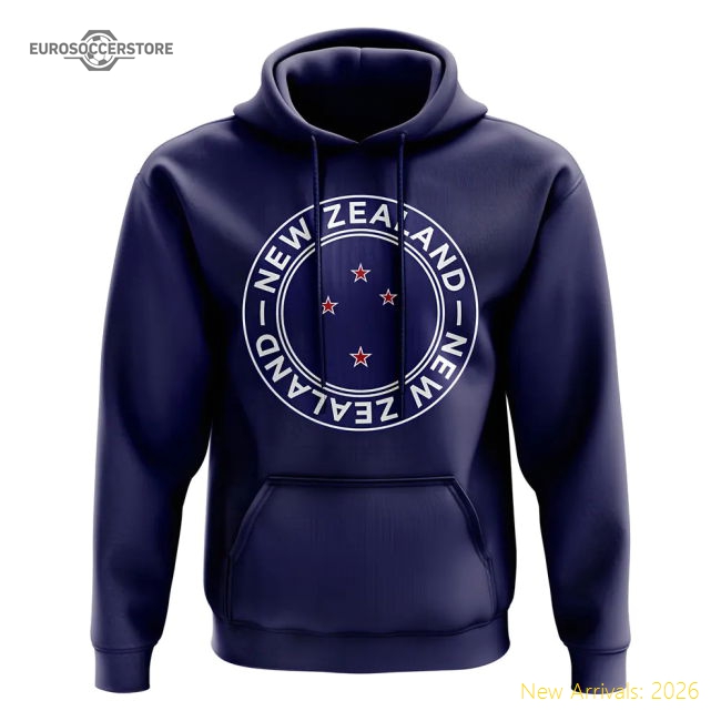 S,New Zealand Competition Ready New Zealand Football Badge Hoodie (Navy)-World Cup Jersey Hub - 2026 National Football Kits Store