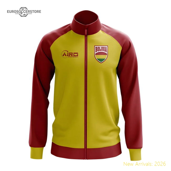S,Bolivia Bolivia Concept Football Track Jacket (Yellow)-World Cup Jersey Hub - 2026 National Football Kits Store