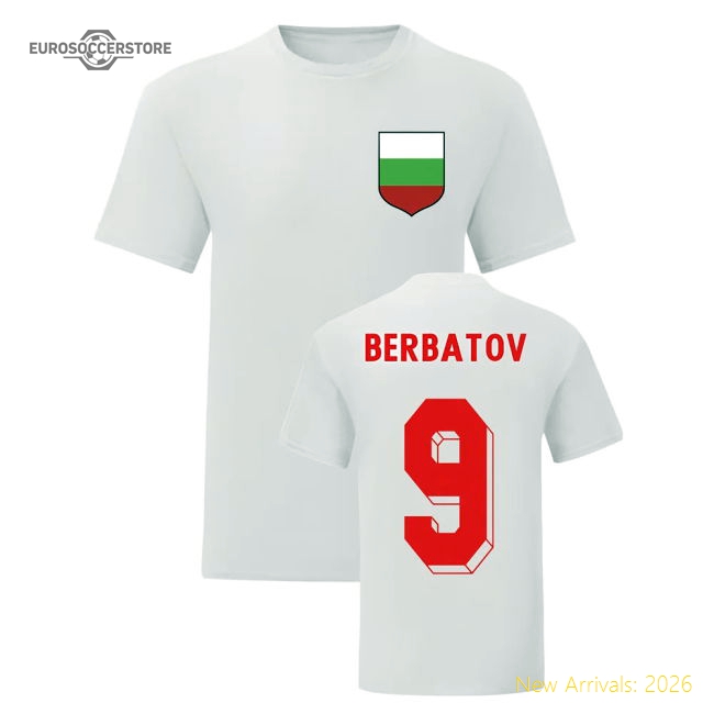 Bulgaria Dimitar Berbatov Bulgaria National Hero Graphic Tee White-World Cup Jersey Hub - 2026 National Football Kits Store
