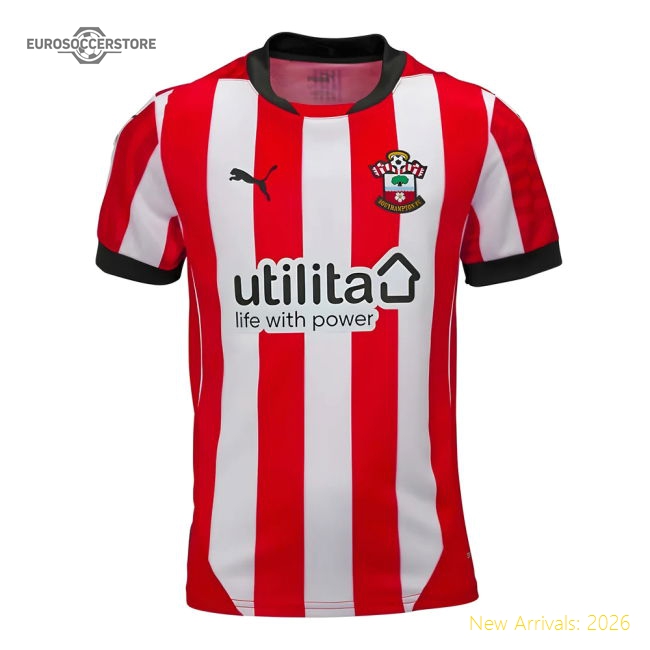 Southampton 2024-2025 Home Kit Football Jersey (Kids) For Diehard Footba-Soccer Shirts Store: 2026 World Cup Kits