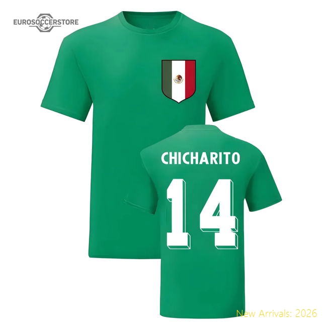 S,Mexico Javier Hernandez Mexico National Hero Tee\'S (Green)-Soccer Shirts Store: 2026 World Cup Kits