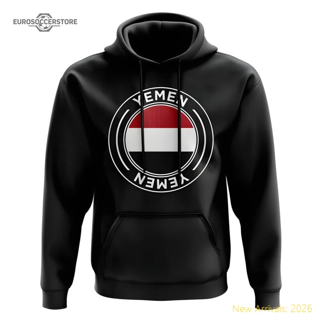 Yemen Yemen Football Badge Hoodie Black-World Cup Jersey Hub - 2026 National Football Kits Store