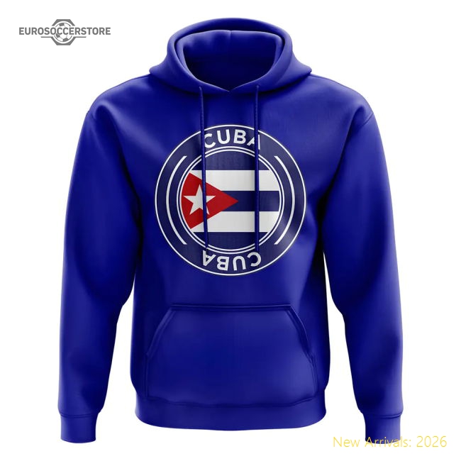 S,Cuba Match Day Cuba Football Badge Hoodie (Royal) Perfect For Cheering-World Cup Jersey Hub - 2026 National Football Kits Store