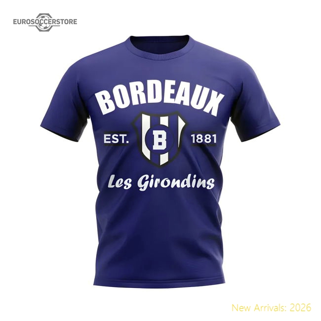 Bordeaux Bordeaux Established Football Football T-Shirt (Navy)-World Cup Jersey Hub - 2026 National Football Kits Store