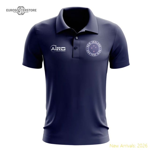 S,New Competition Ready Zealand New Zealand Football Polo Shirt (Navy)-Soccer Shirts Store: 2026 World Cup Kits
