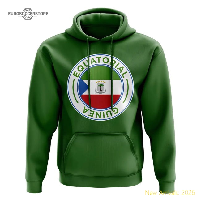 S,Guinea Equatorial Guinea Football Badge Hoodie (Green)-Soccer Shirts Store: 2026 World Cup Kits